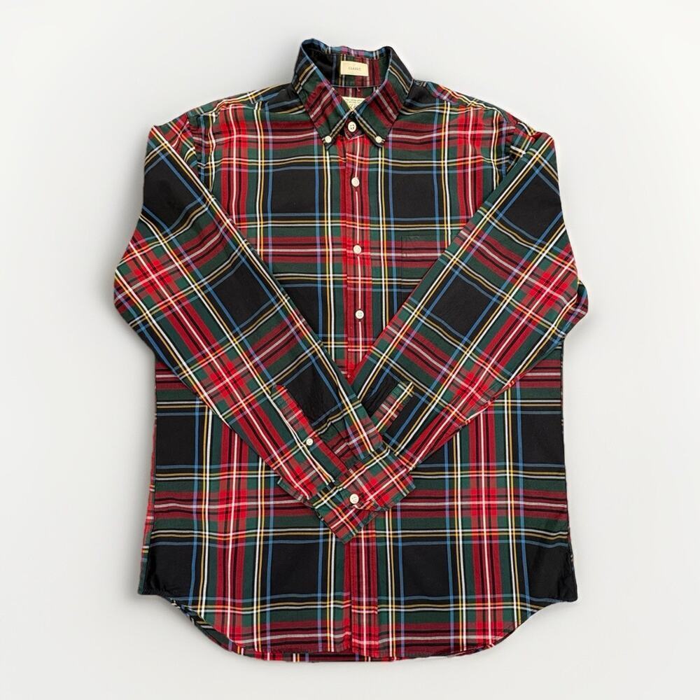 J.Crew Mens Classic Stretch Secret Wash Organic Cotton Plaid Shirt Medium - Picture 1 of 8